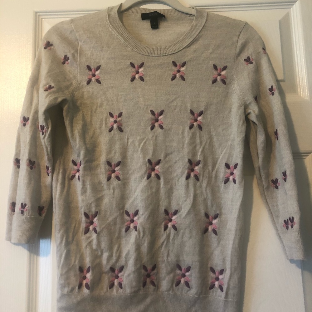100% merino wool 3/4 sleeve J.Crew sweater.